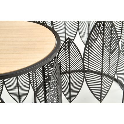 KIT 2x Soffbord FOLLA diameter 33/40 cm svart