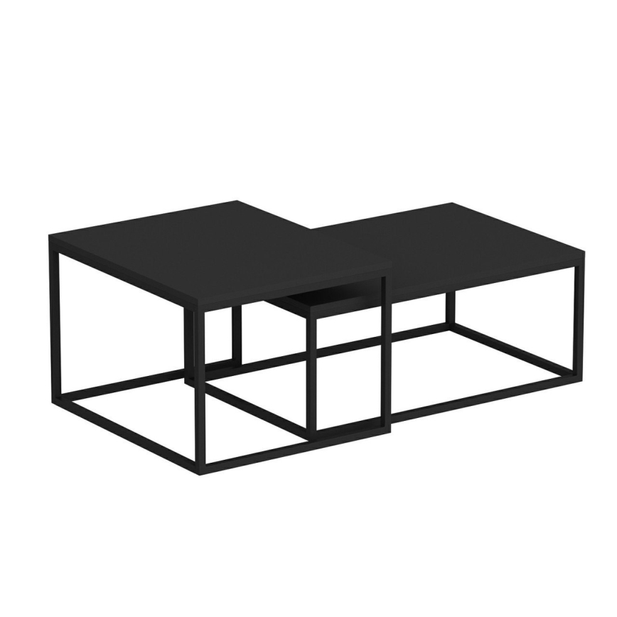 KIT 2x Soffbord LEKA svart