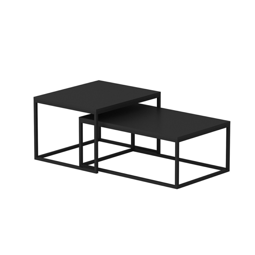 KIT 2x Soffbord LEKA svart
