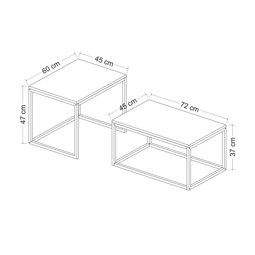 KIT 2x Soffbord LEKA svart