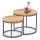 KIT 2x Soffbord OREO diameter 43/53 cm antracit/gyllene ek