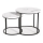 KIT 2x Soffbord OREO diameter 43/53 cm svart/marmordekor