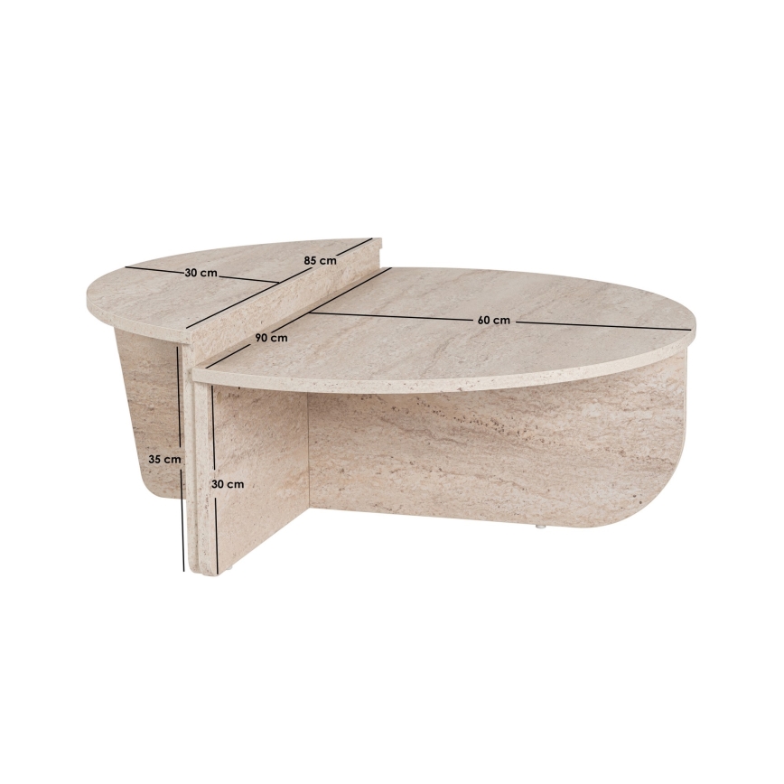 KIT 2x Soffbord ORION beige