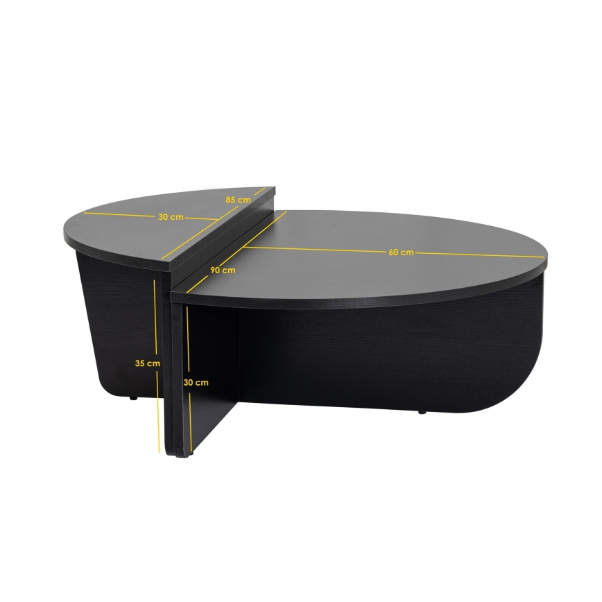 KIT 2x Soffbord ORION svart