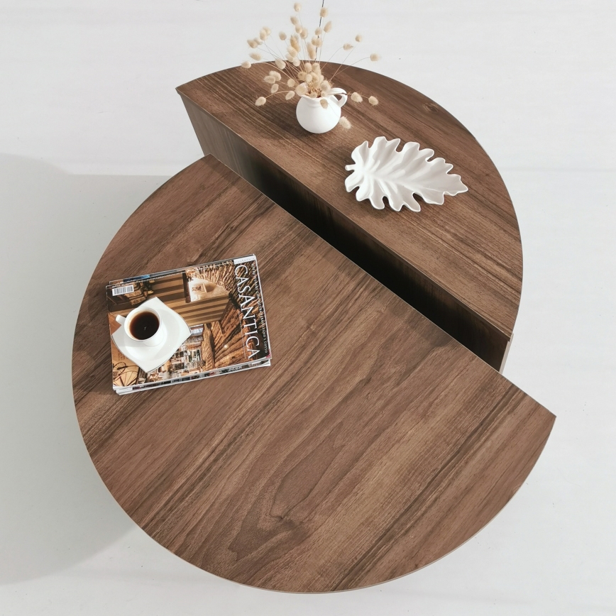 KIT 2x Soffbord PODIUM brun