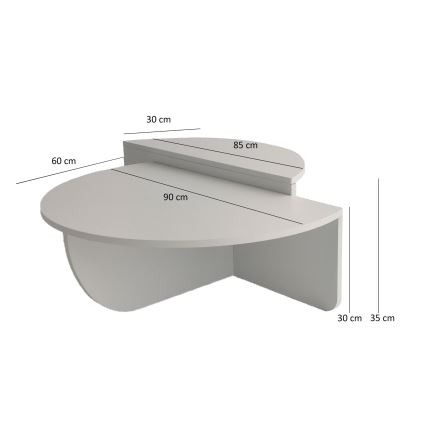 KIT 2x Soffbord PODIUM vit