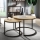 KIT 2x Soffbord RABEN svart/gyllene ek