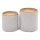 KIT 2x Taburett AVIKO diameter 38/45 cm grå/beige