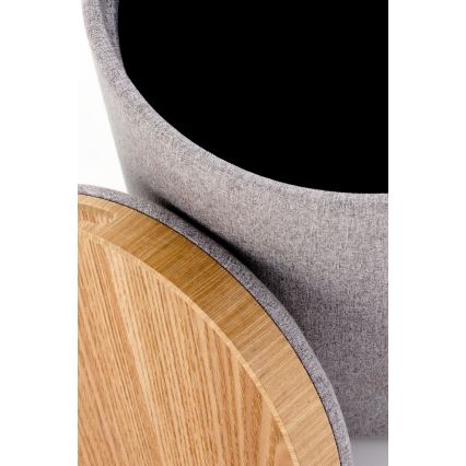 KIT 2x Taburett AVIKO diameter 38/45 cm grå/beige