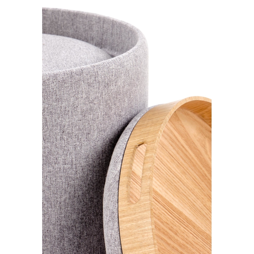 KIT 2x Taburett AVIKO diameter 38/45 cm grå/beige