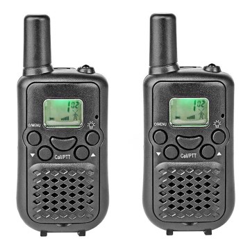KIT 2x Walkie-talkie med LED-ljus 3xAAA räckvidd 5 km
