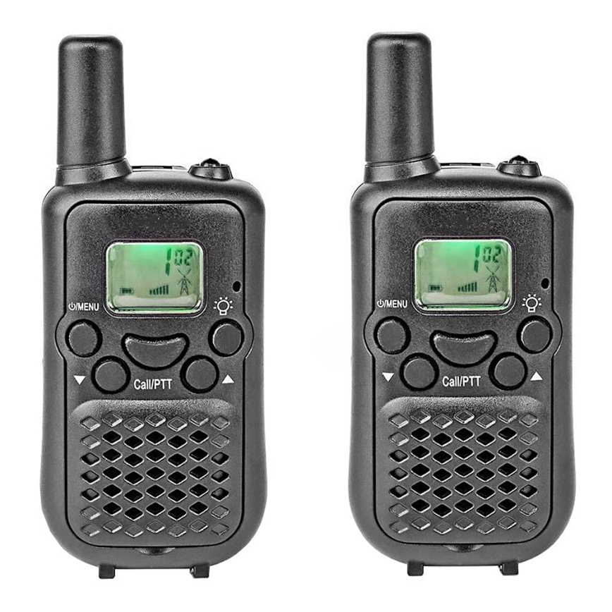 KIT 2x Walkie-talkie med LED-ljus 3xAAA räckvidd 5 km