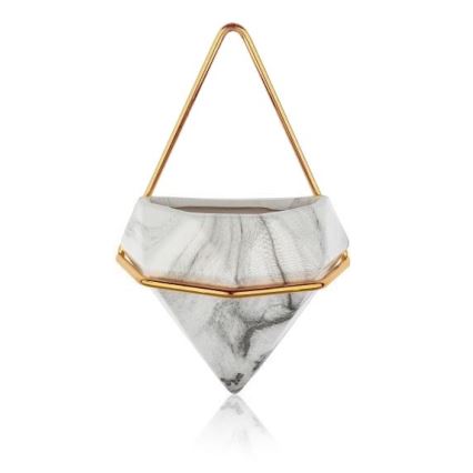 KIT 2x Wall flowerpot SEMELA 23x20 cm gyllene