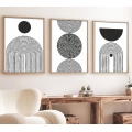 KIT 3x Bild i fotoram 50x70 cm svart/vit