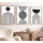 KIT 3x Bild i fotoram 50x70 cm svart/vit