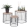 KIT 3x Blomställ diameter 19/23/28 cm svart/beige