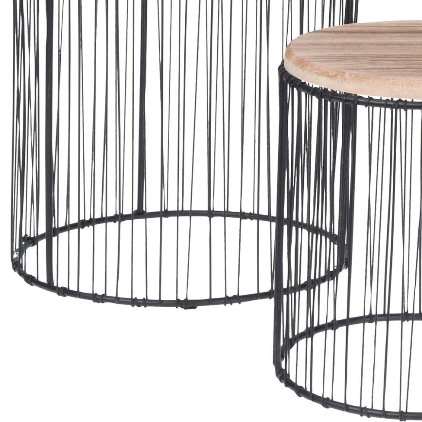 KIT 3x Blomställ diameter 19/23/28 cm svart/beige