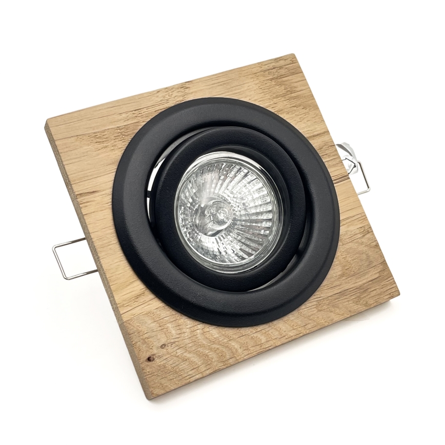 KIT 3x Infälld lampa TOBBY 1xG9/20W/230V 11,5x11,5 cm ek/svart