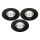 KIT 3x Infälld LED badrumsbelysning LED/5,5W/230V 2700K IP65 svart