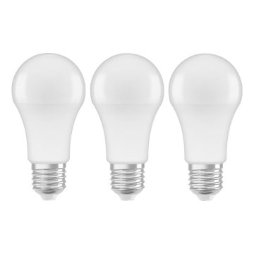 KIT 3x LED glödlampa A60 E27/10W/230V 2700K