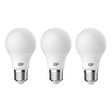 KIT 3x LED glödlampa A60 E27/4,8W/230V 2700K - GP