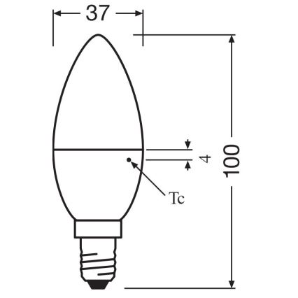 KIT 3x LED glödlampa B38 E14/4,9W/230V 3000K - Osram