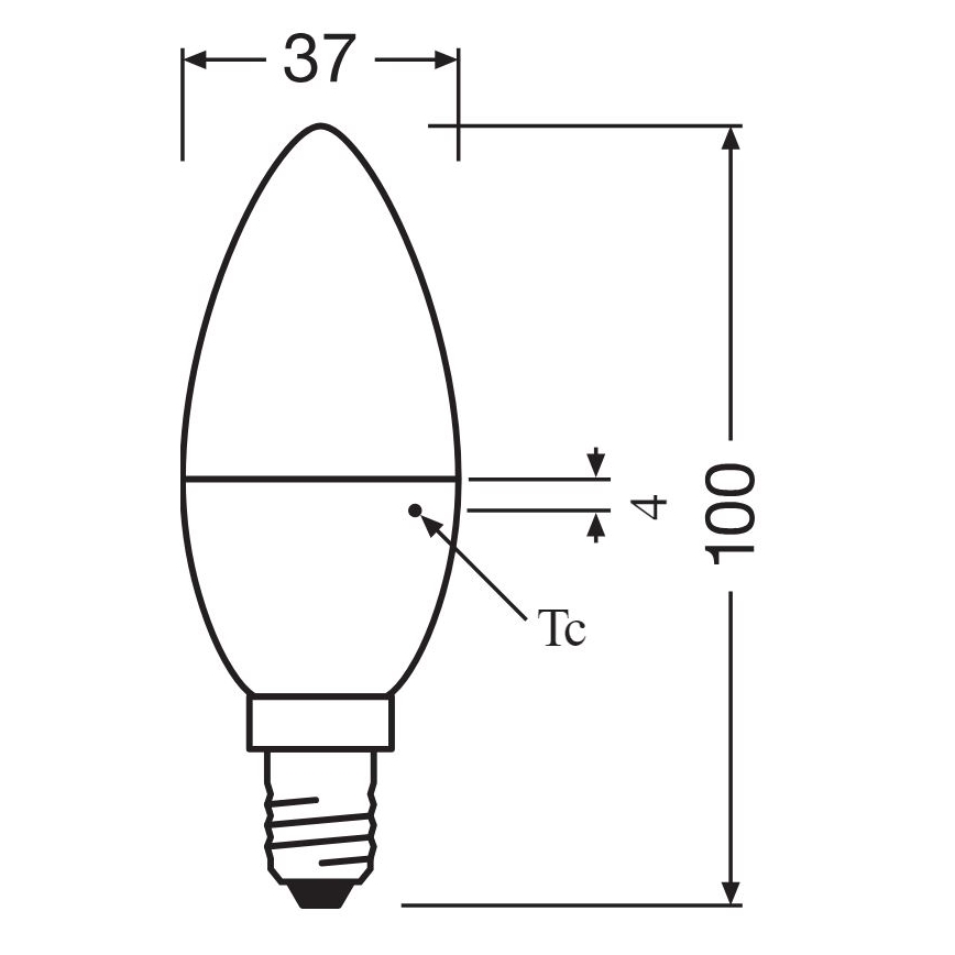 KIT 3x LED glödlampa B38 E14/4,9W/230V 3000K - Osram