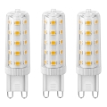 KIT 3x LED glödlampa ECOLINE G9/4,5W/230V 3000K - Brilagi