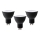 KIT 3x LED glödlampa ECOLINE GU10/6W/230V 4000K svart - Brilagi