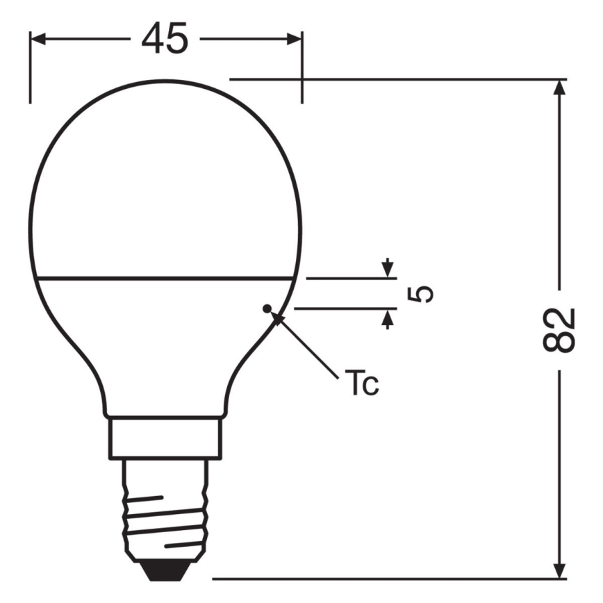 KIT 3x LED glödlampa P45 E14/4,9W/230V 3000K - Osram