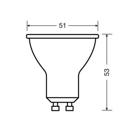 KIT 3x LED glödlampa PAR16 GU10/2,6W/230V 2700K - Osram