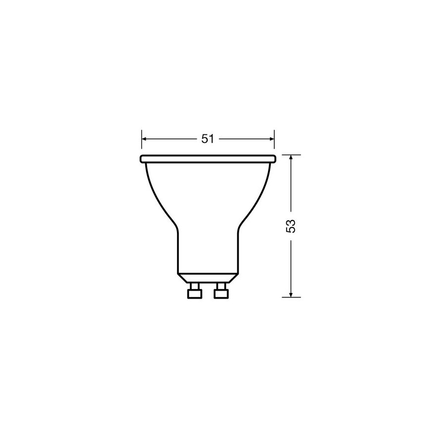 KIT 3x LED glödlampa PAR16 GU10/2,6W/230V 2700K - Osram