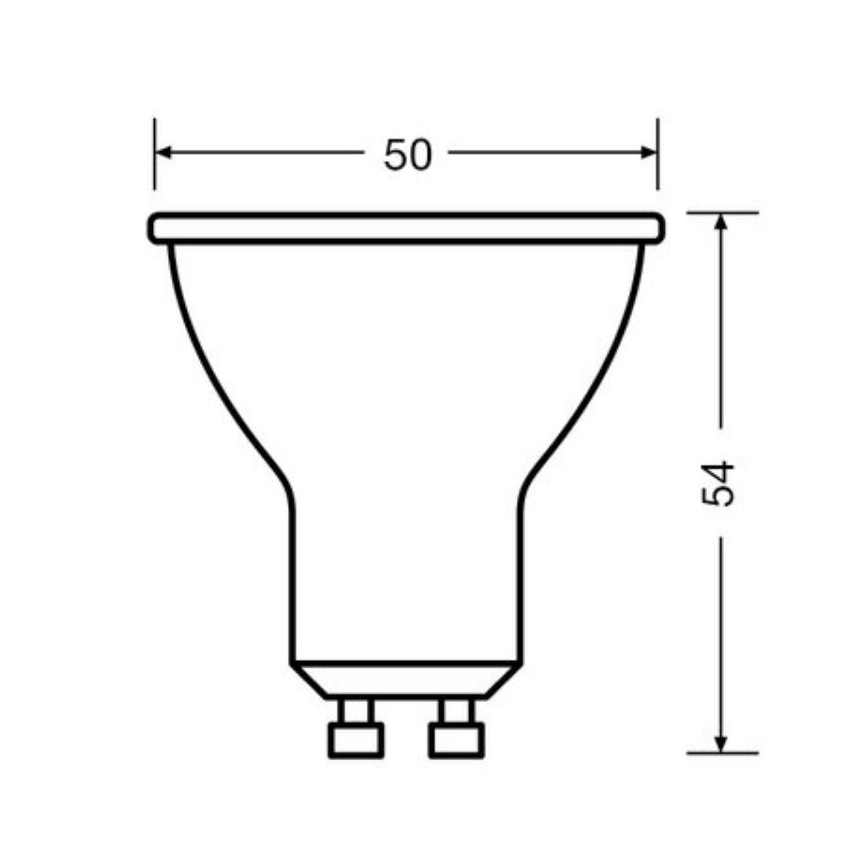 KIT 3x LED glödlampa PAR16 GU10/6,9W/230V 6500K - Osram