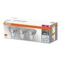 KIT 3x LED glödlampa PAR16 GU10/6,9W/230V 6500K - Osram
