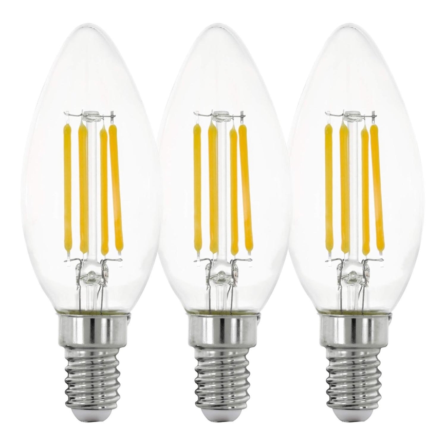 KIT 3x LED glödlampa VINTAGE C35 E14/4W/230V 2700K - Eglo 12811