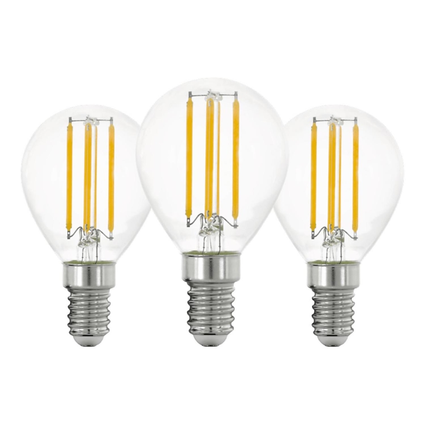 KIT 3x LED glödlampa VINTAGE P45 E14/7W/230V 2700K - Eglo 110303