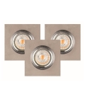 KIT 3x LED infälld belysning VITAR 1xGU10/5W/230V CRI 90 betong – FSC certifierade