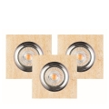 KIT 3x LED infälld belysning VITAR 1xGU10/5W/230V CRI 90 Sandsten – FSC certifierade