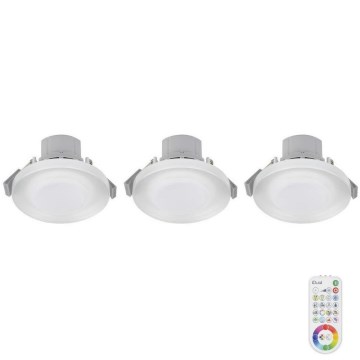 KIT 3x LED RGB Ljusreglerad hängande badrumslampa ARGON LED/7,3W/230V IP44 + fjärrkontroll