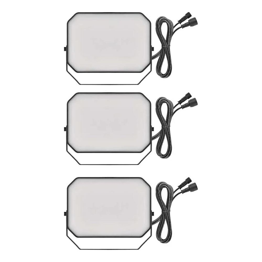 KIT 3x LED RGBIC Ljusreglerad utomhus strålkastare GoSmart LED/14W/230V 3000-6500K IP65 Wi-Fi Tuya