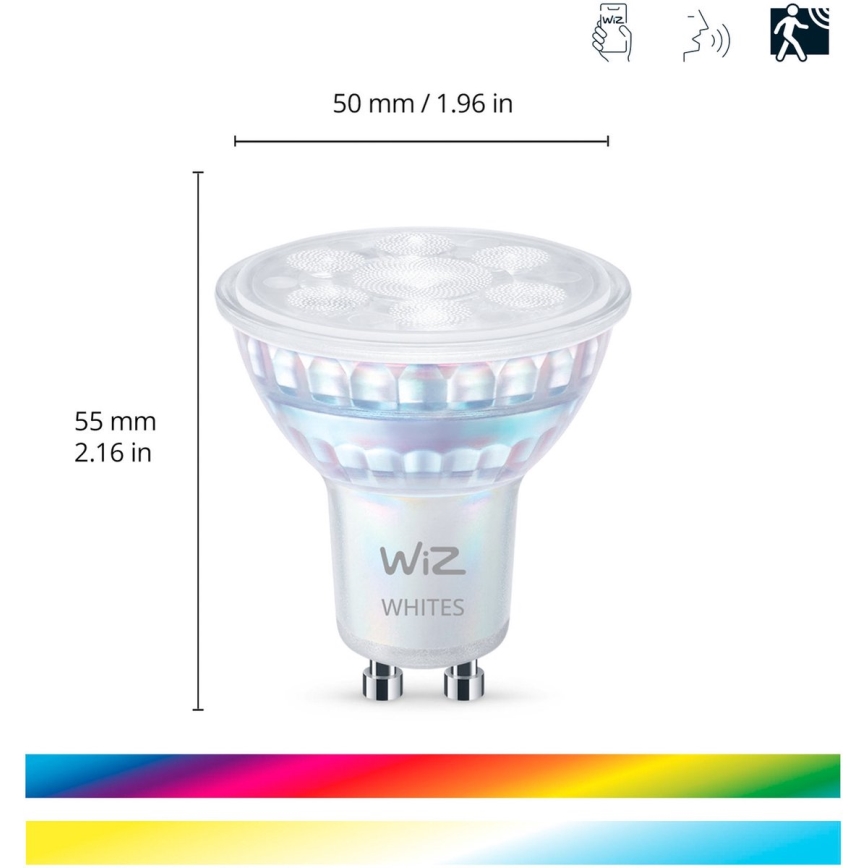 KIT 3x LED RGBW dimbar lampa PAR16 GU10/4,7W/230V 2200-6500K Wi-Fi - WiZ