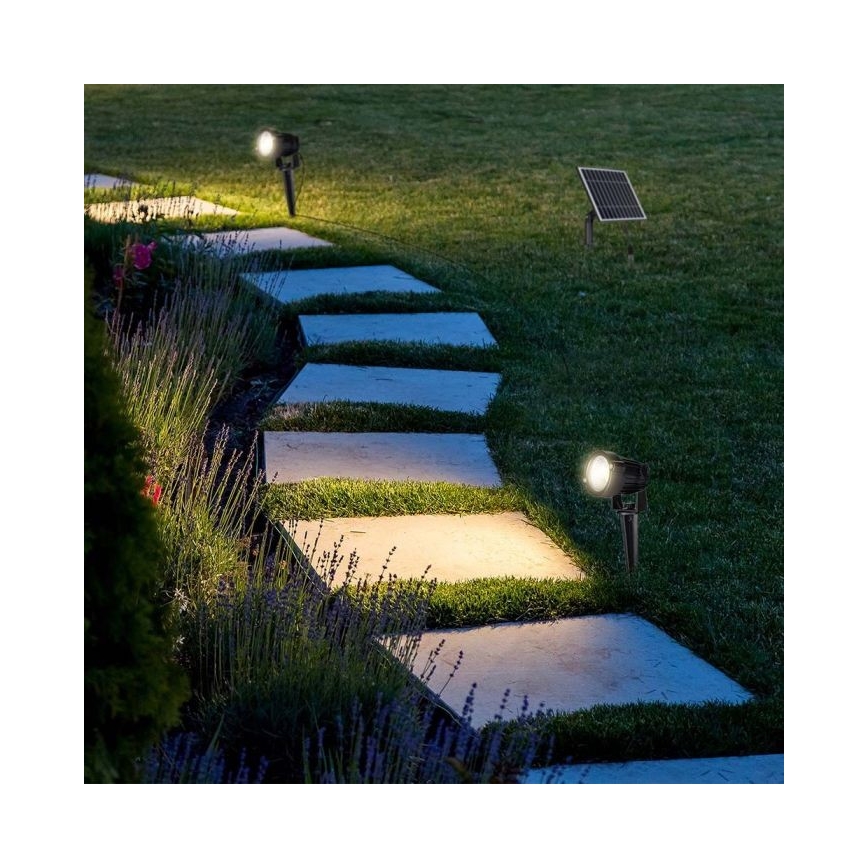 KIT 3x LED utomhus solcellslampa 3xLED/1,2W/3,7V IP65 3000K