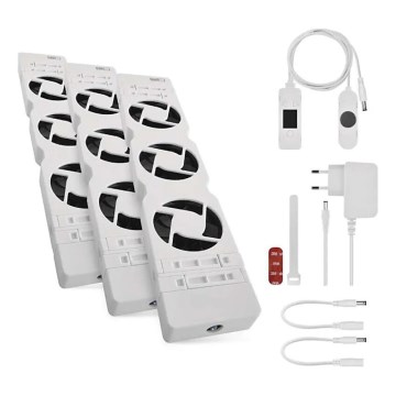 KIT 3x Radiatorfläktar 5/230V vit
