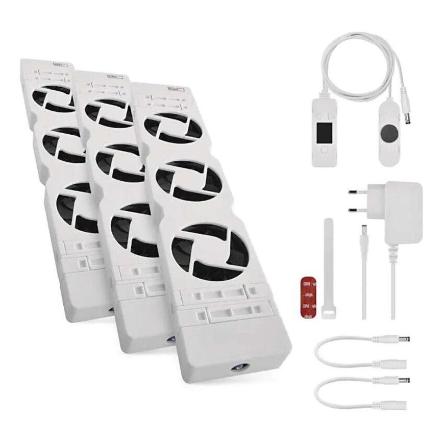 KIT 3x Radiatorfläktar 5/230V vit
