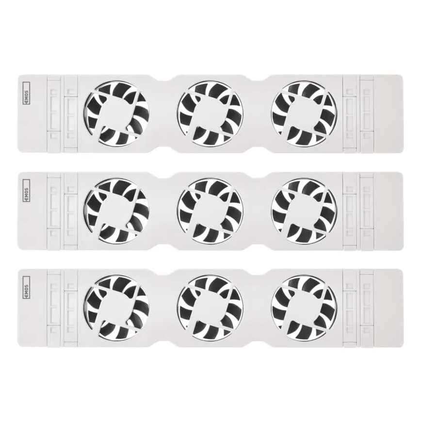 KIT 3x Radiatorfläktar 5/230V vit