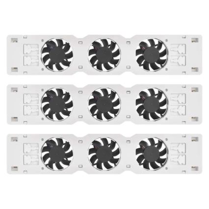 KIT 3x Radiatorfläktar 5/230V vit