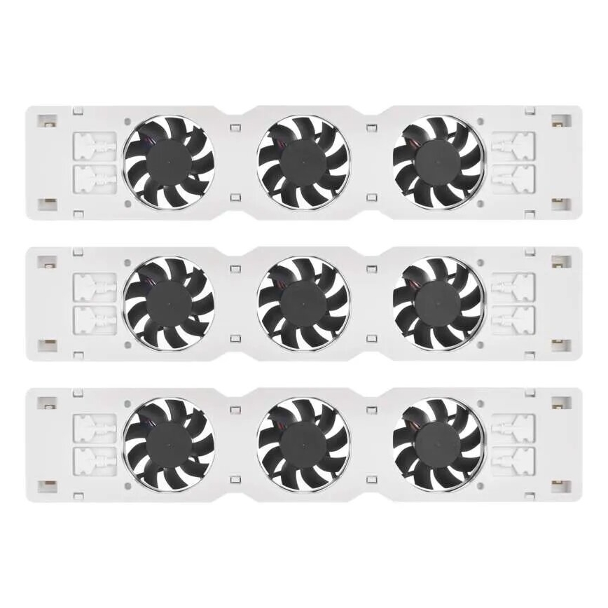 KIT 3x Radiatorfläktar 5/230V vit