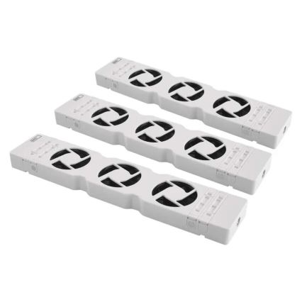 KIT 3x Radiatorfläktar 5/230V vit
