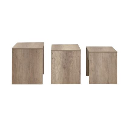 KIT 3x Soffbord brun