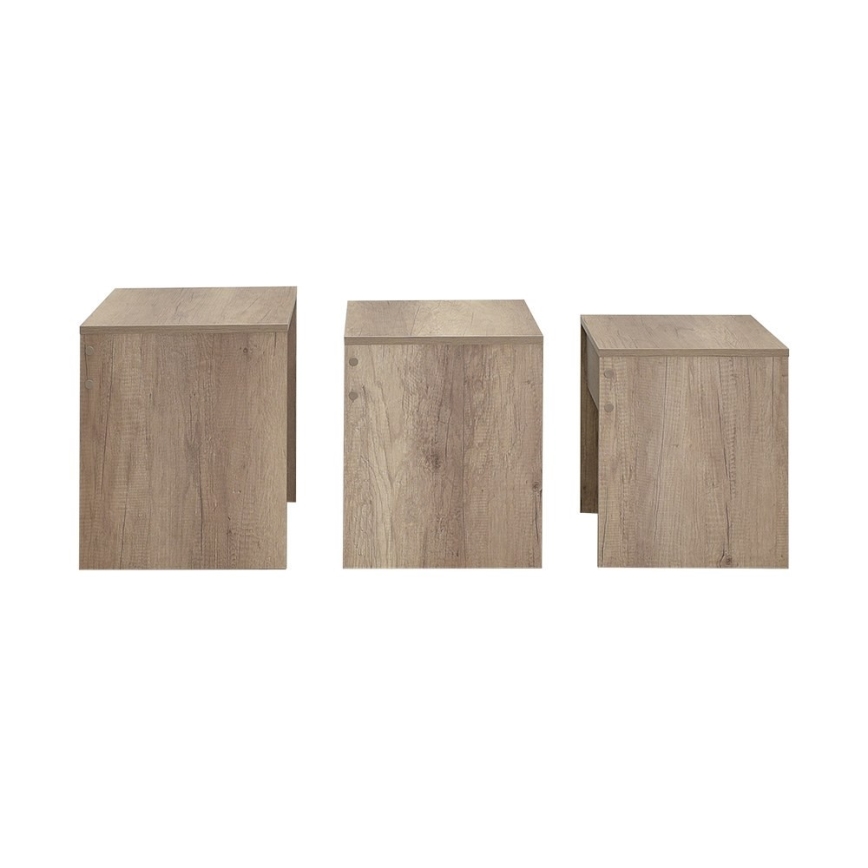 KIT 3x Soffbord brun
